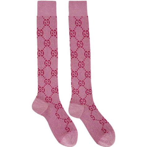 gucci pink crystal socks|faux Gucci tights.